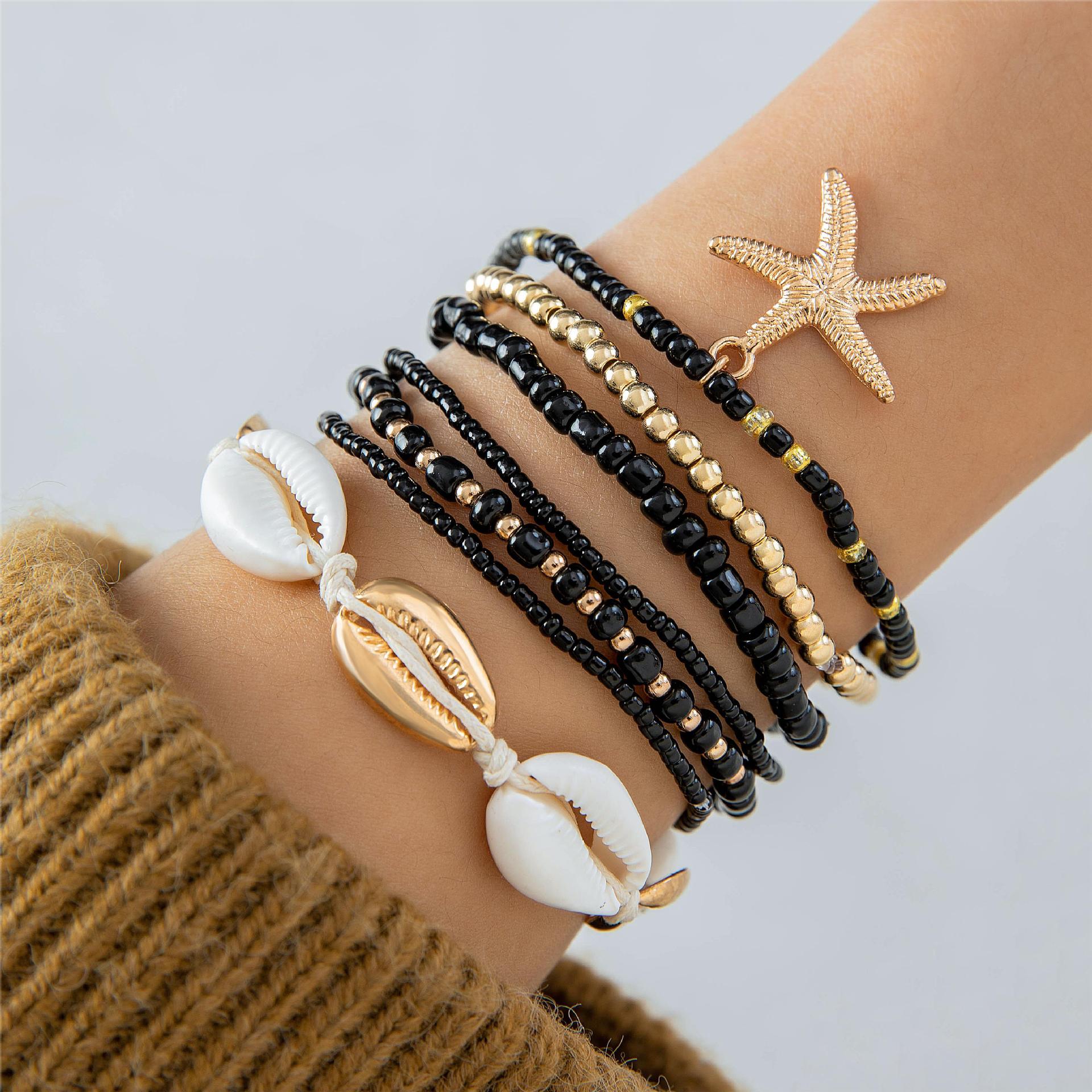 Wholesale Bohemian Shell Beaded Woven Bracelets